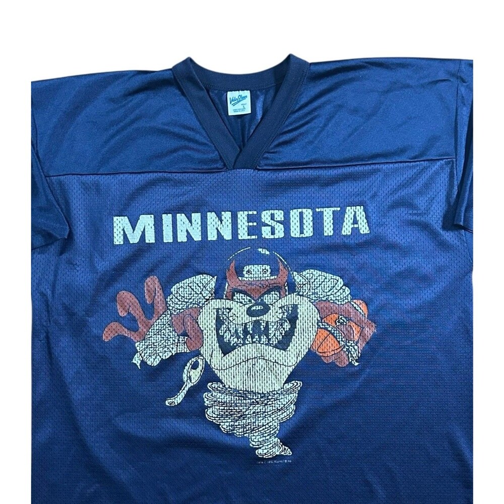 Vintage Minnesota Vikings Taz Football Jersey Mens Large Warner Bros 90s USA